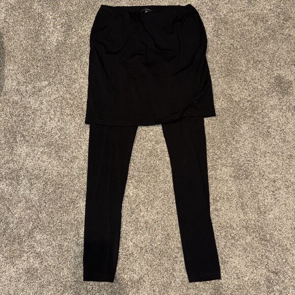 Women’s XS Eileen Fisher Skirted Ankle Leggings Black